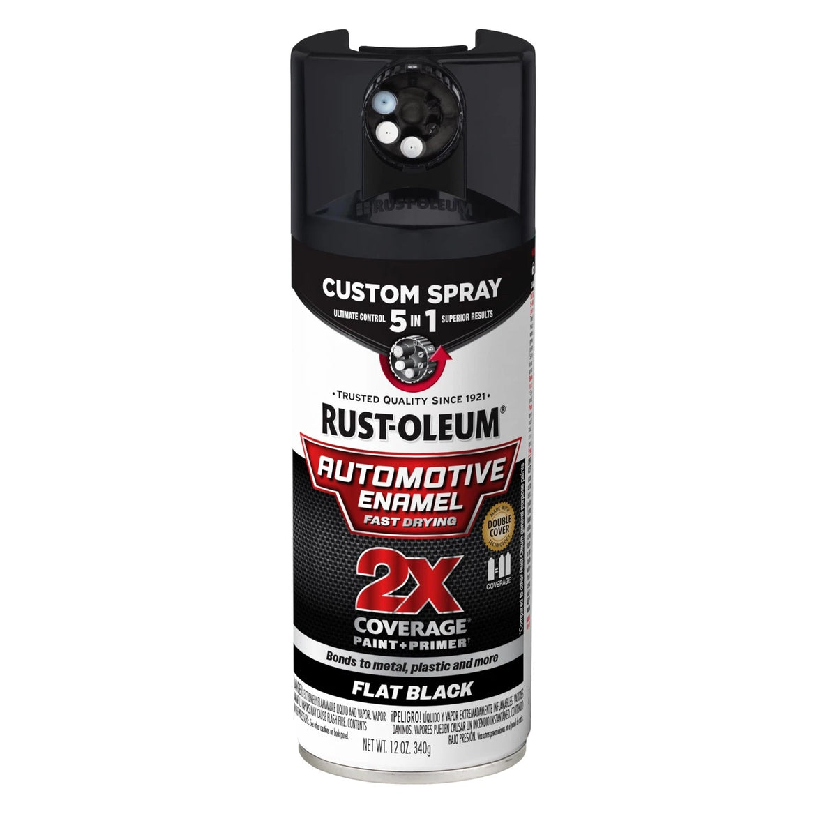 2X Rust-Oleum Automotive Enamel Spray for Custom Applications (Flat Black)