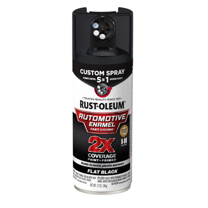 2X Rust-Oleum Automotive Enamel Spray for Custom Applications (Flat Black)