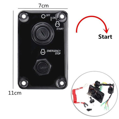 Outboard Single Engine Key Switch Panel for Yamaha (704-82570-08-00)