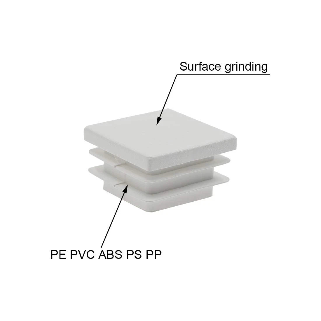 12X 38mm Square White Plastic for Automotive Use