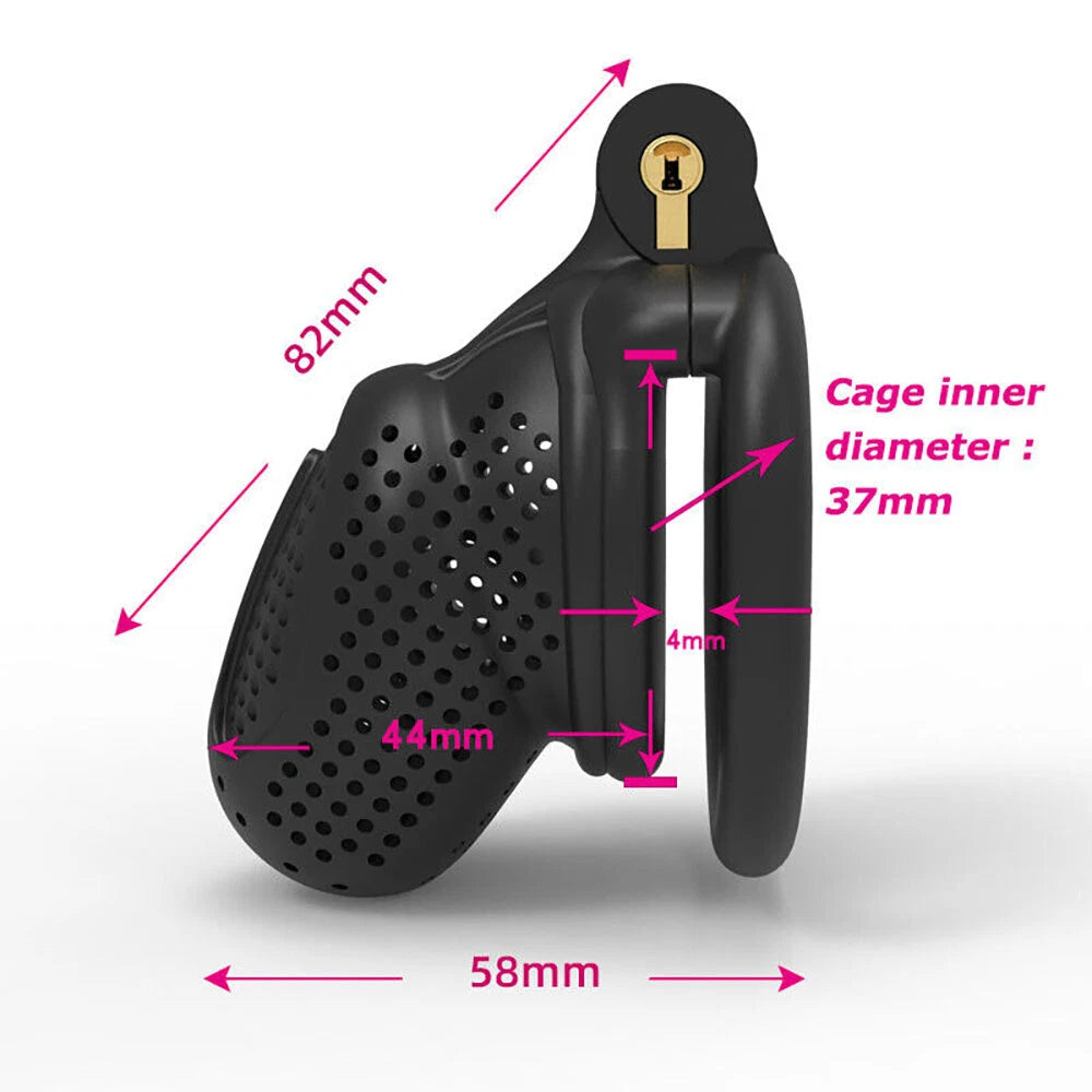 USA Male Chastity Device Bee-hive Design Breathable Lock Cage