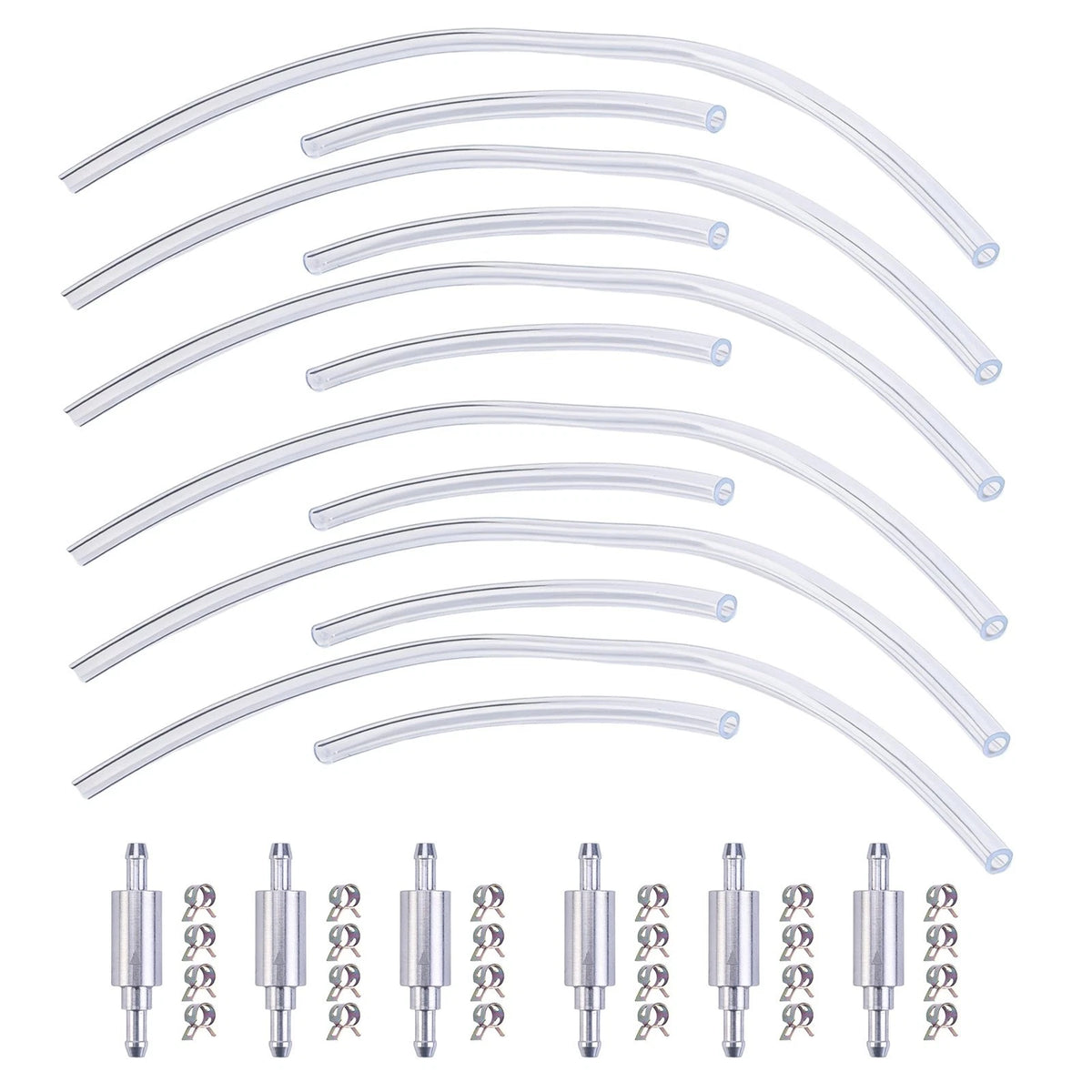 6X Brake Bleeder Hose Kit with One Way Check Valve Tool