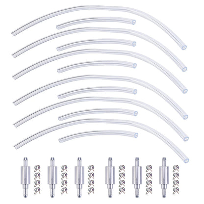 6X Brake Bleeder Hose Kit with One Way Check Valve Tool