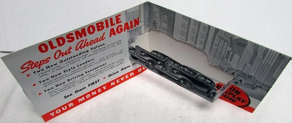 Pop Up Die Cut Mailer for 1938 Oldsmobile Six & Eight