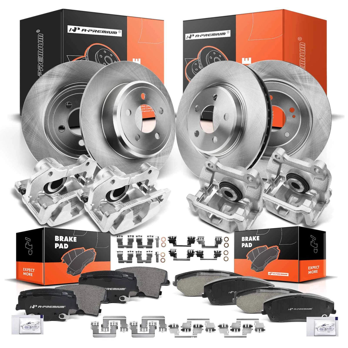 Set of 4 Disc Rotors & Brake Pads for Chrysler 300 (18B4971, 4779196AB)