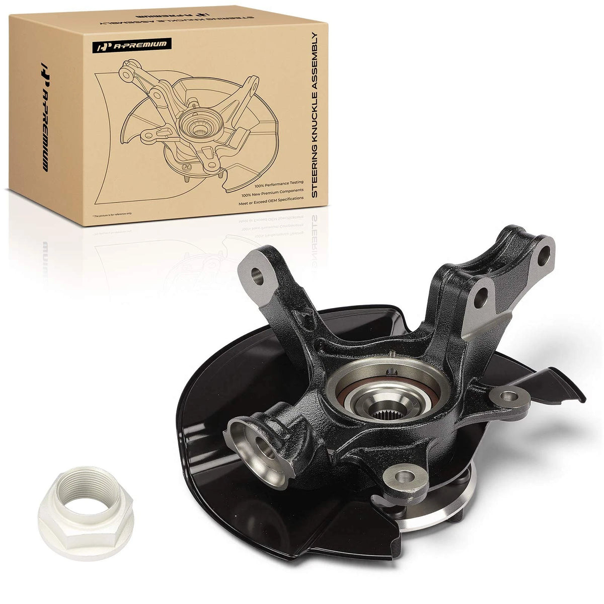 Steering Knuckle & Hub Bearing Assembly for Honda Ridgeline (2006–2014) 44300SJCA01, 44600SJC305, 45255SJCA00, 51216SJCA01, 686-371