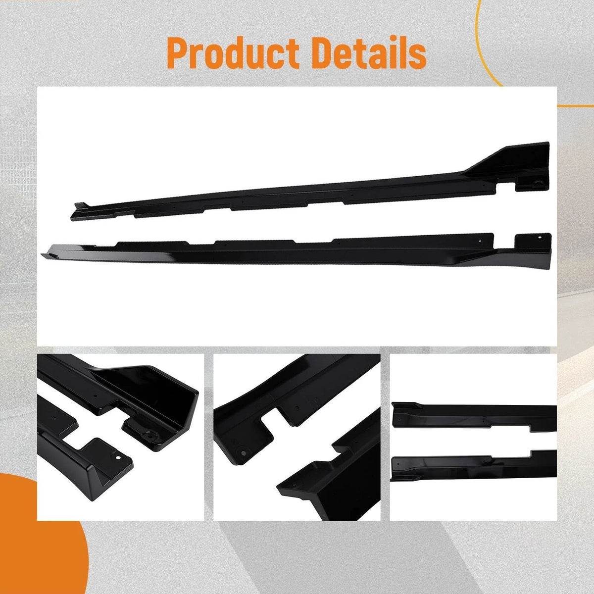Side Body Panel Extension in Gloss Black for 2016-2021 Honda Civic