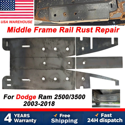 Middle Frame Rail Rust Repair for Dodge Ram 2500 3500 (2003–2018)