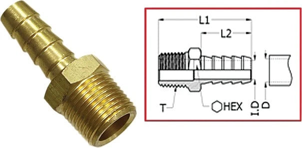Hose Barb Fitting for (MR-07305-2)
