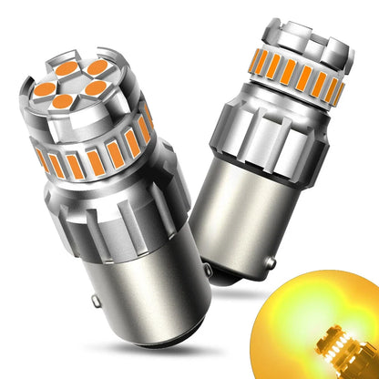 1156 BA15S Canbus LED Turn Signal Bulbs 2X Amber 7506