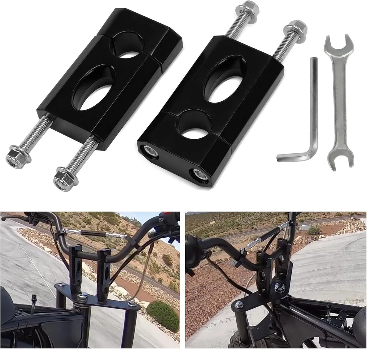 7/8" Handlebar Risers for Black (cs 0098 ba)