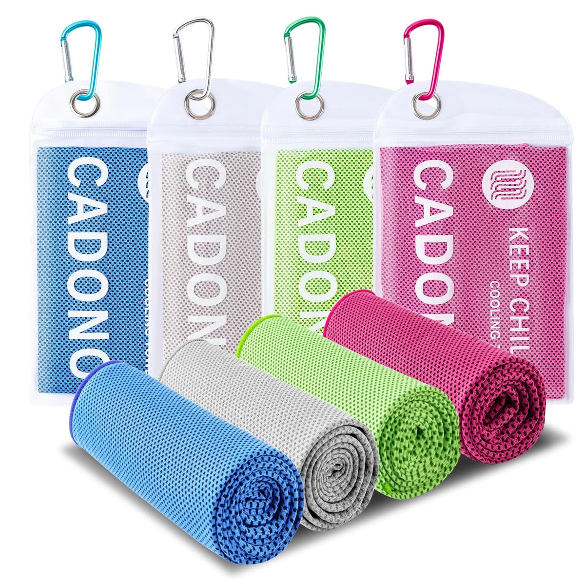 4 Pack Cooling Towel (40"x12") - Soft Breathable Ice Towel