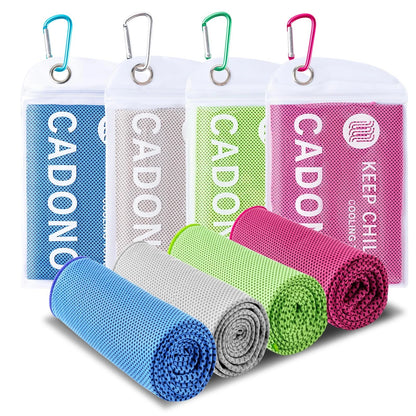 4 Pack Cooling Towel (40"x12") - Soft Breathable Ice Towel