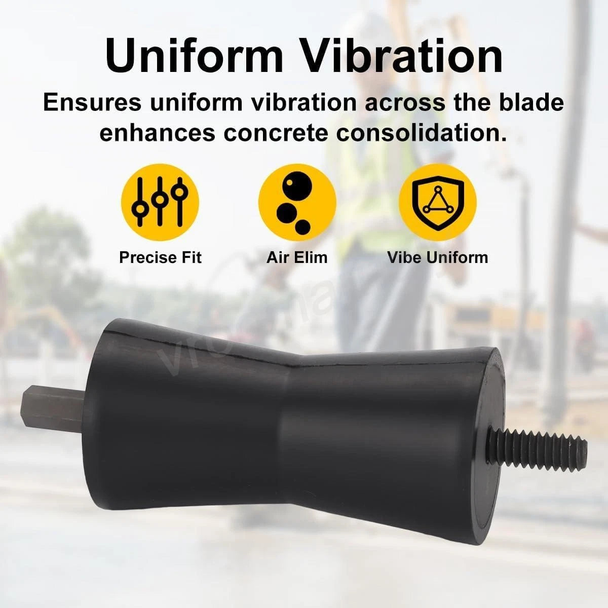 Black Rubber Drive Axle for Magic Screed HD7070 (Replacement)