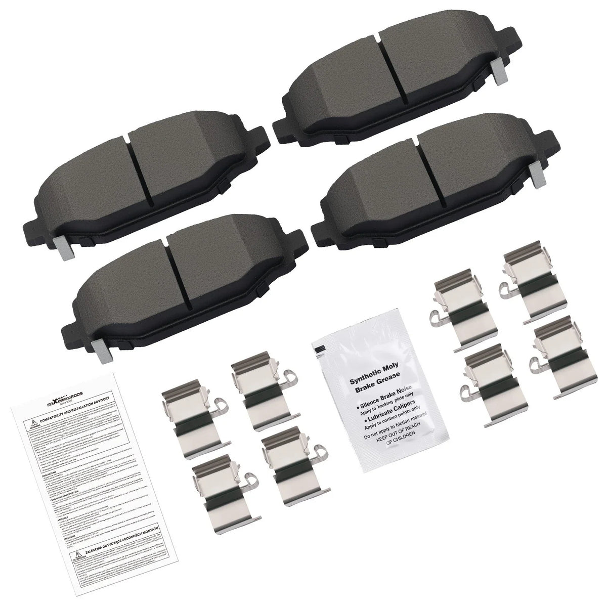 Rear Ceramic Brake Pad Set for 2012-2020 Dodge Grand Caravan Journey