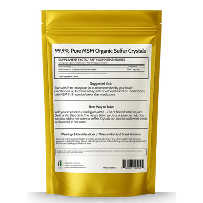 Organic Sulfur Crystals for Premium Supplement (99% Pure MSM)