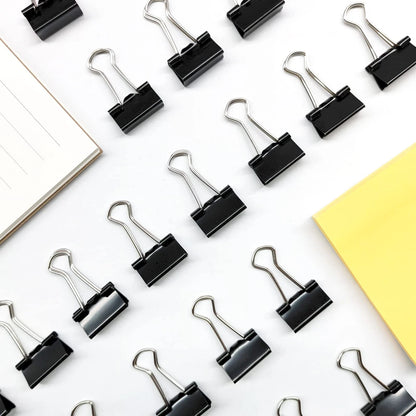 120Pcs Mini Binder Clips 5/8 inch (15mm) for Office Use