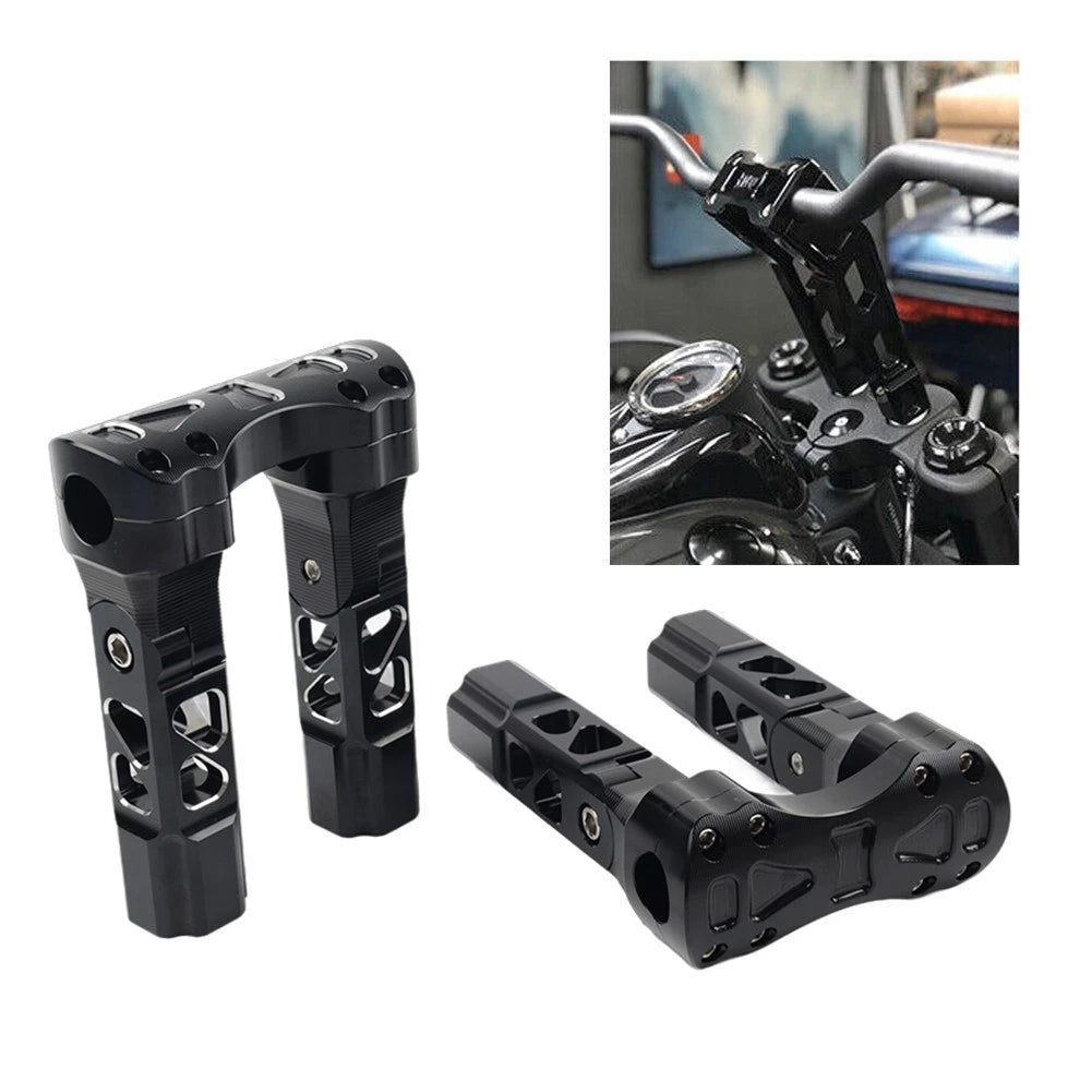 6.5" Pullback Handlebar Risers Clamps for Harley Dyna Softail Sportster