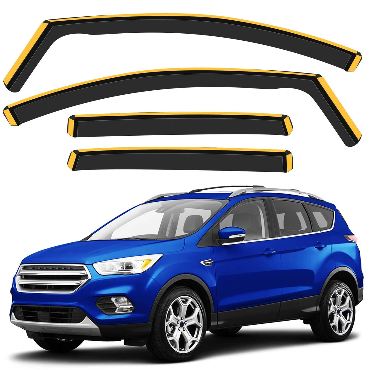 Set of 4 InChannel Rain Guards for Ford Escape (2013–2019)
