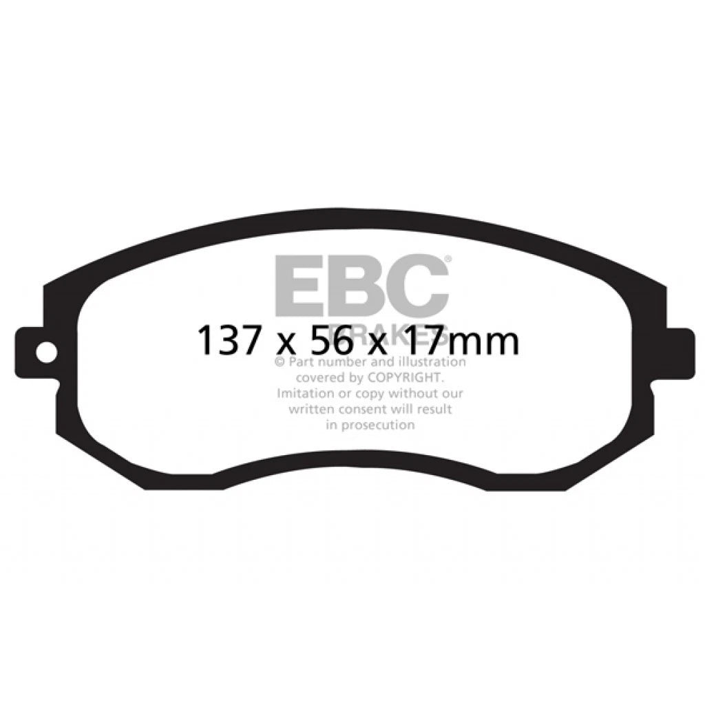 2X EBC Greenstuff Front Brake Pads for Subaru Legacy (2013–2014) TLX-ebcDP21884-CL360A75