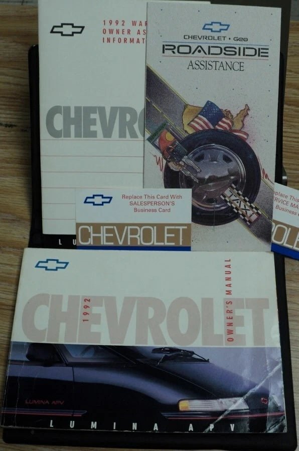 Owners Manual for Chevrolet Lumina APV (1992)