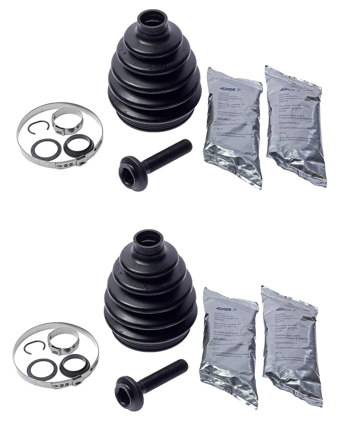Set of 2 Outer CV Joint Boot Kit for Audi Volkswagen (Loebro)