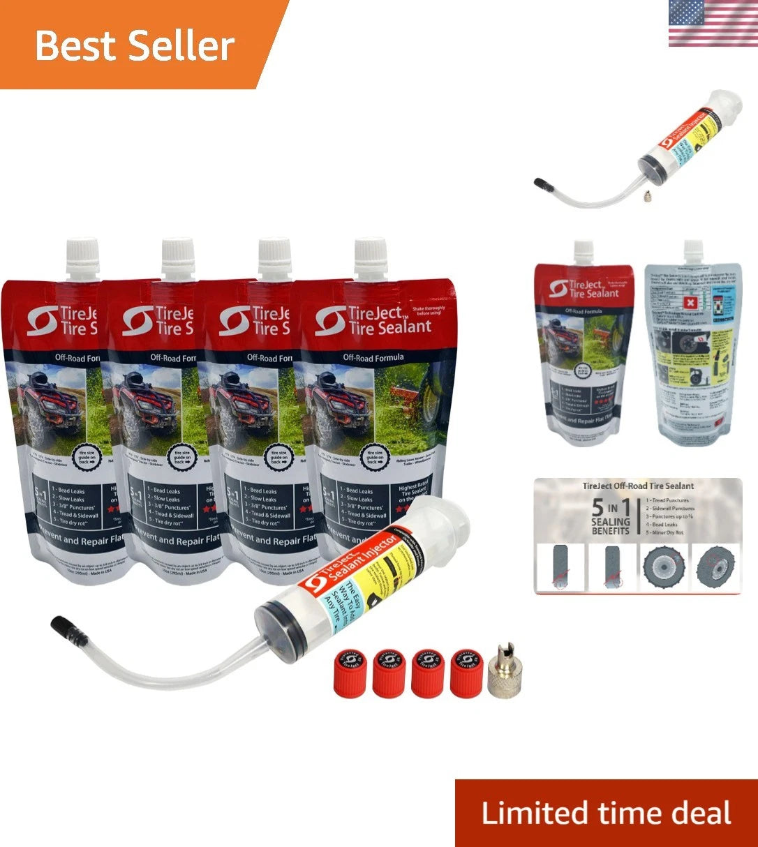 5-in-1 Off-Road Tire Protection Kit for Universal Use (Compact Size)