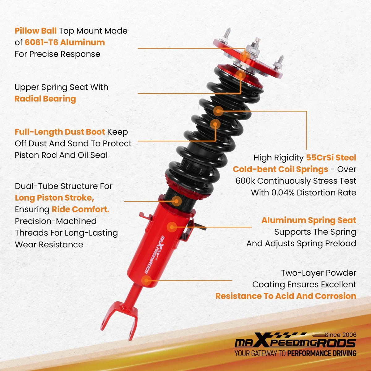 Coilover Springs and Shocks Kit for 350Z (2003-2009)