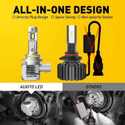 2X AUXITO 9005 LED Headlight Bulbs for