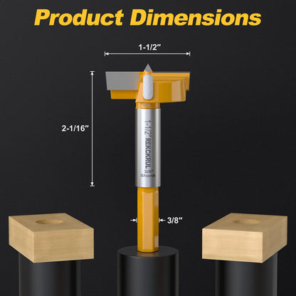 1-1/2 Inch Carbide Forstner Drill Bit with Hex Shank for