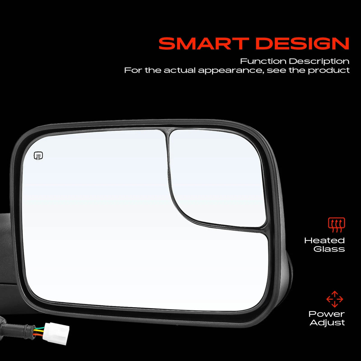 2X Power Towing Mirror for Dodge Ram 1500 1998–2001 (CH1320307, CH1321307)