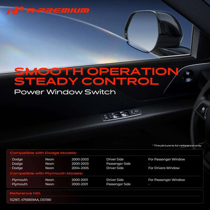 Power Window Switch for Dodge Neon (2000–2005) 4793859AA, DS1180