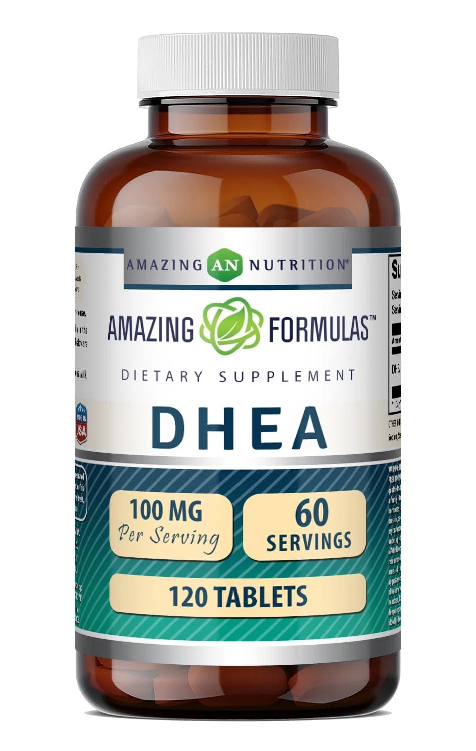 DHEA 100 Mg Tablets for Health Supplement (120 Count)