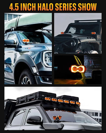2X 4.5" LED Pod Lights for Jeep Ford (NOVA500WL82ALL)