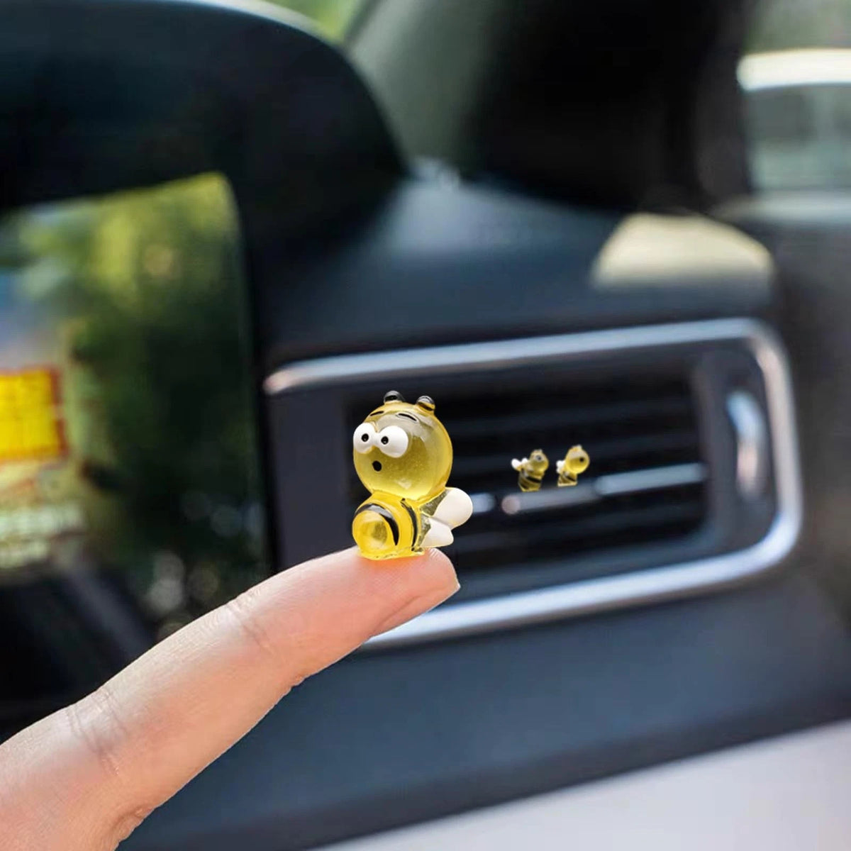 6X Yellow Bee Dashboard Decorations for Mini Cooper