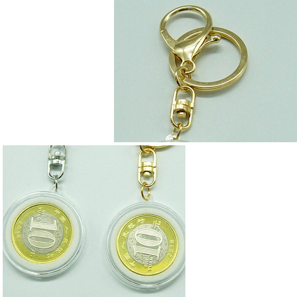 Coins Holder Keychain for 30mm Round Coin Collection