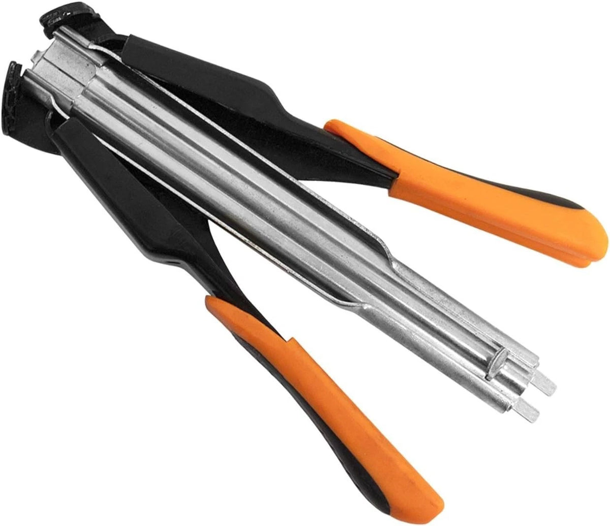 16-Gauge Hog Ring Pliers Set with 100 C-style Staples for Automotive Use