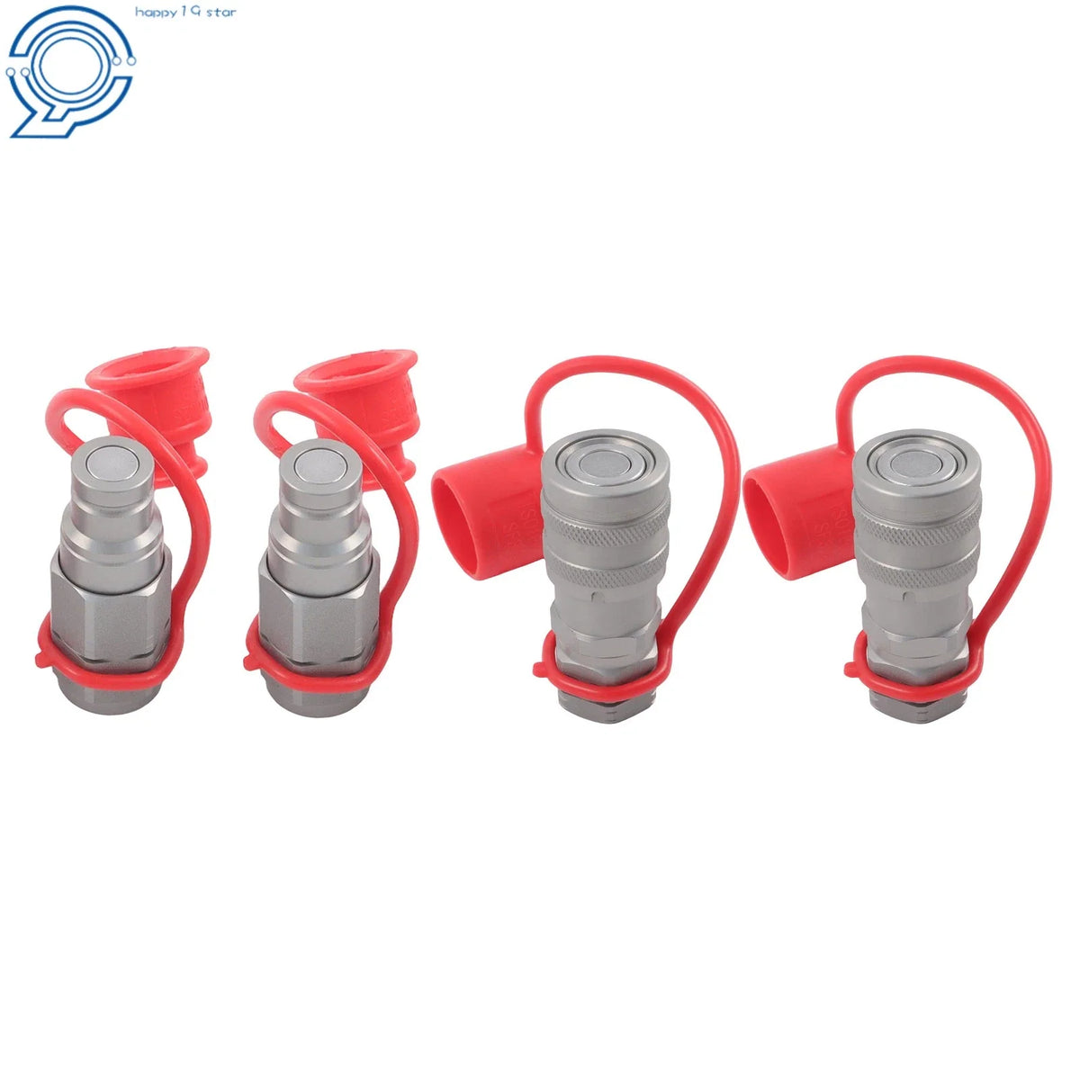 Hydraulic Quick Coupler Set 3/8" Flat Face (NPT) - 2 Pieces