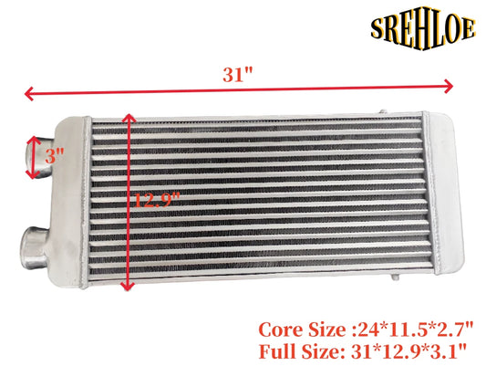 31" Aluminum Turbo Intercooler for Universal Fit (No Specific Part Numbers)