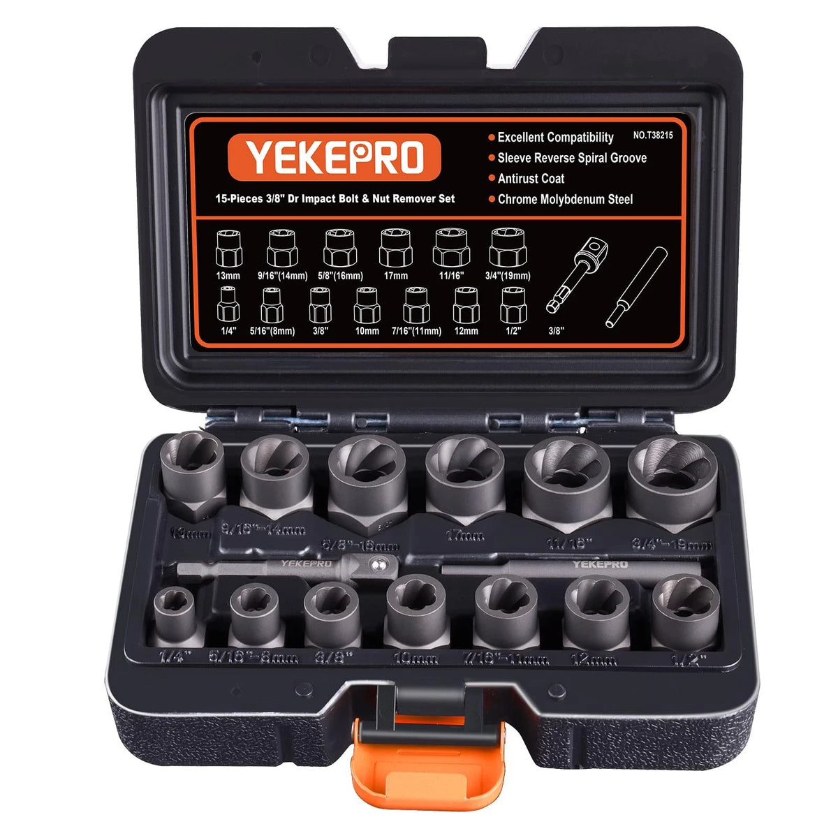 15 PCS Bolt Extractor Set for Automotive Use (Universal)
