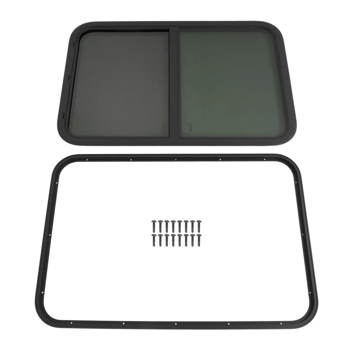 24" x 36" Vertical Sliding RV Window Tempered Glass with Mesh Screen