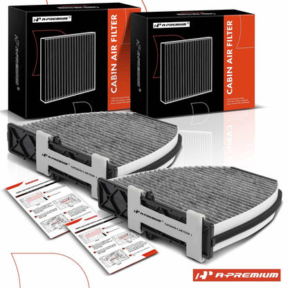 2X Activated Carbon Cabin Air Filter for Benz CLS550 E200 GLK350 SL450 (C45844C, A2128300318)