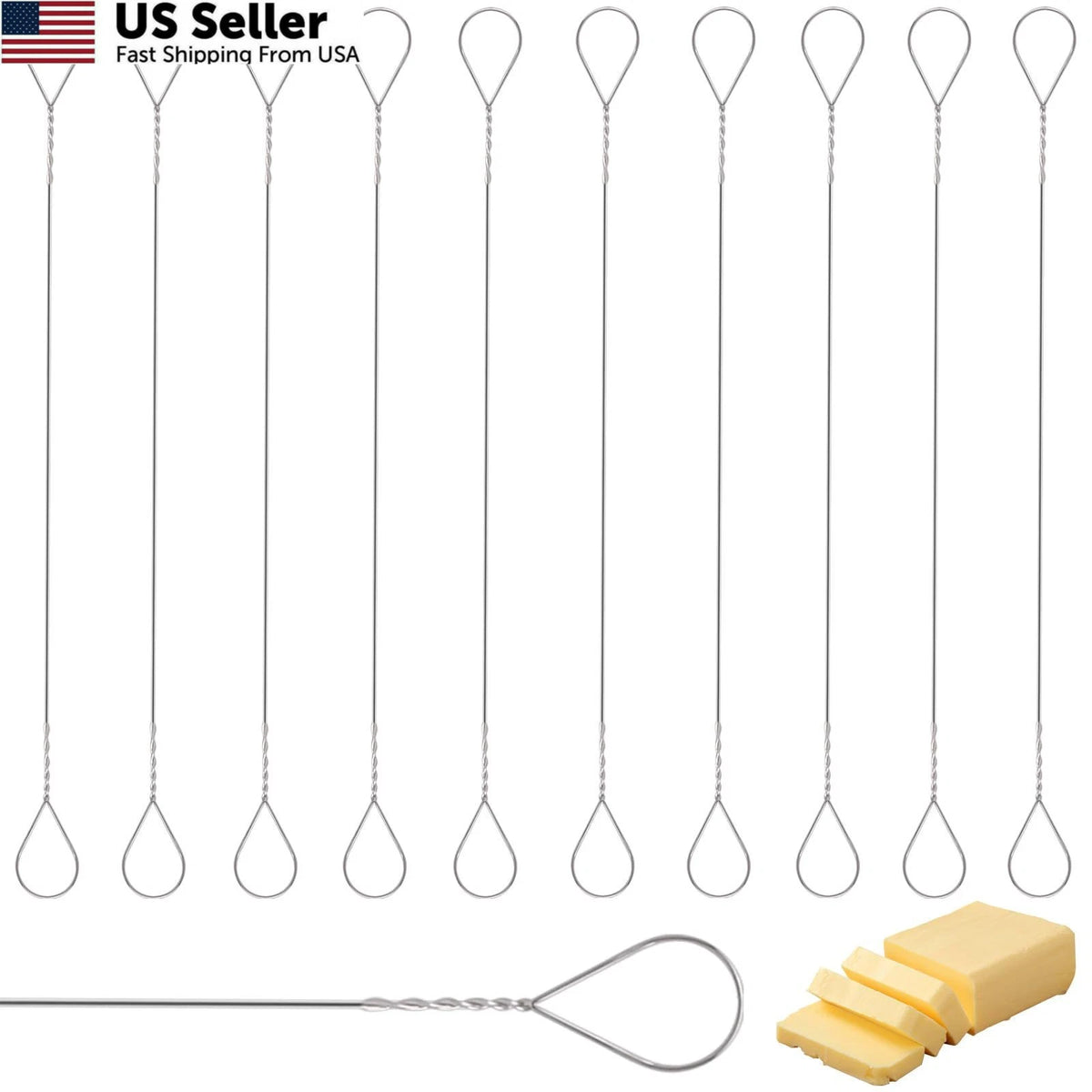 10X 5.7 Inch Cheese Slicer Wire for Mozeat