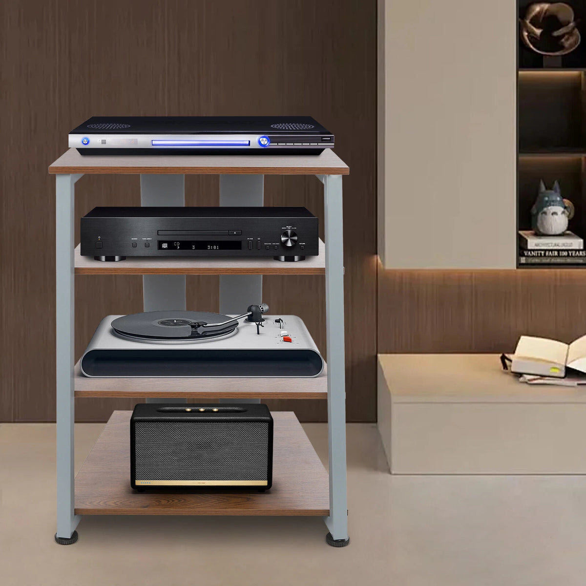 4-Tier AV Media Stand for Home Theater (78cm)