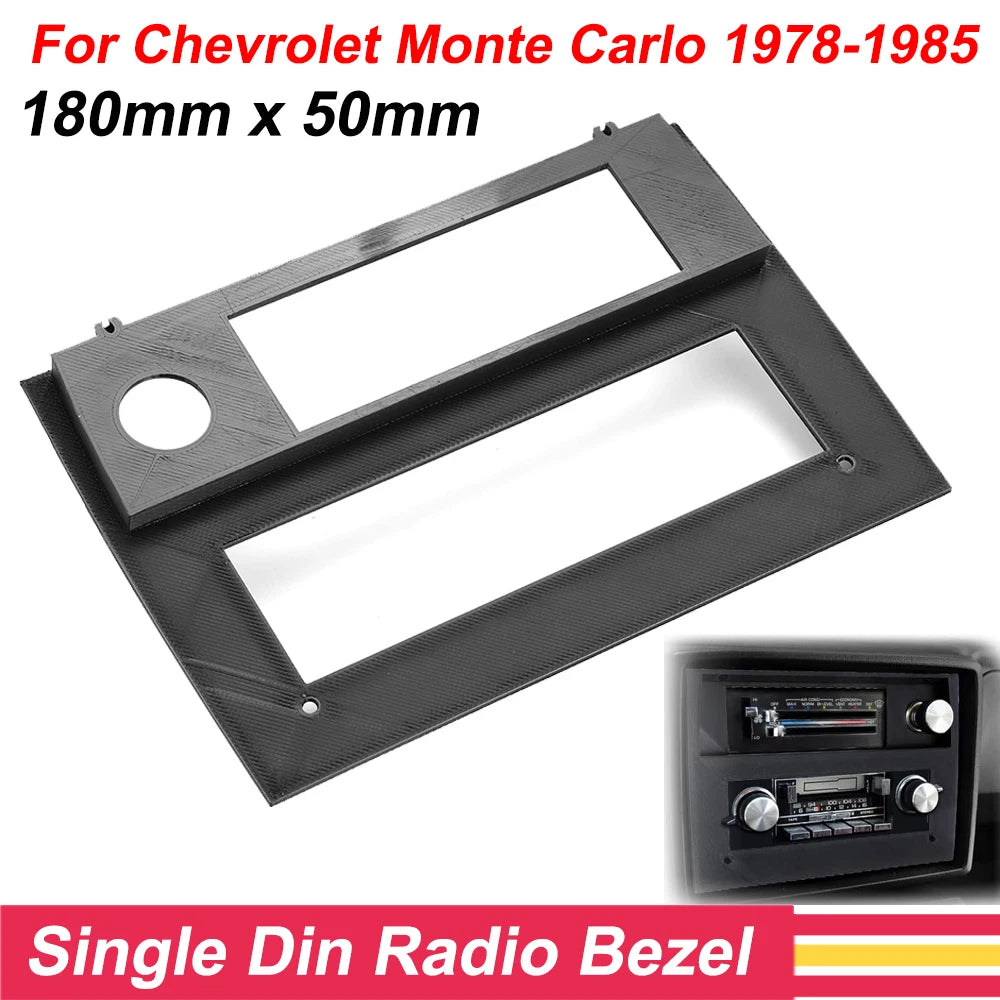 Single Din Dash Radio Bezel Bracket Mount for Chevy Monte Carlo (1978–1985)