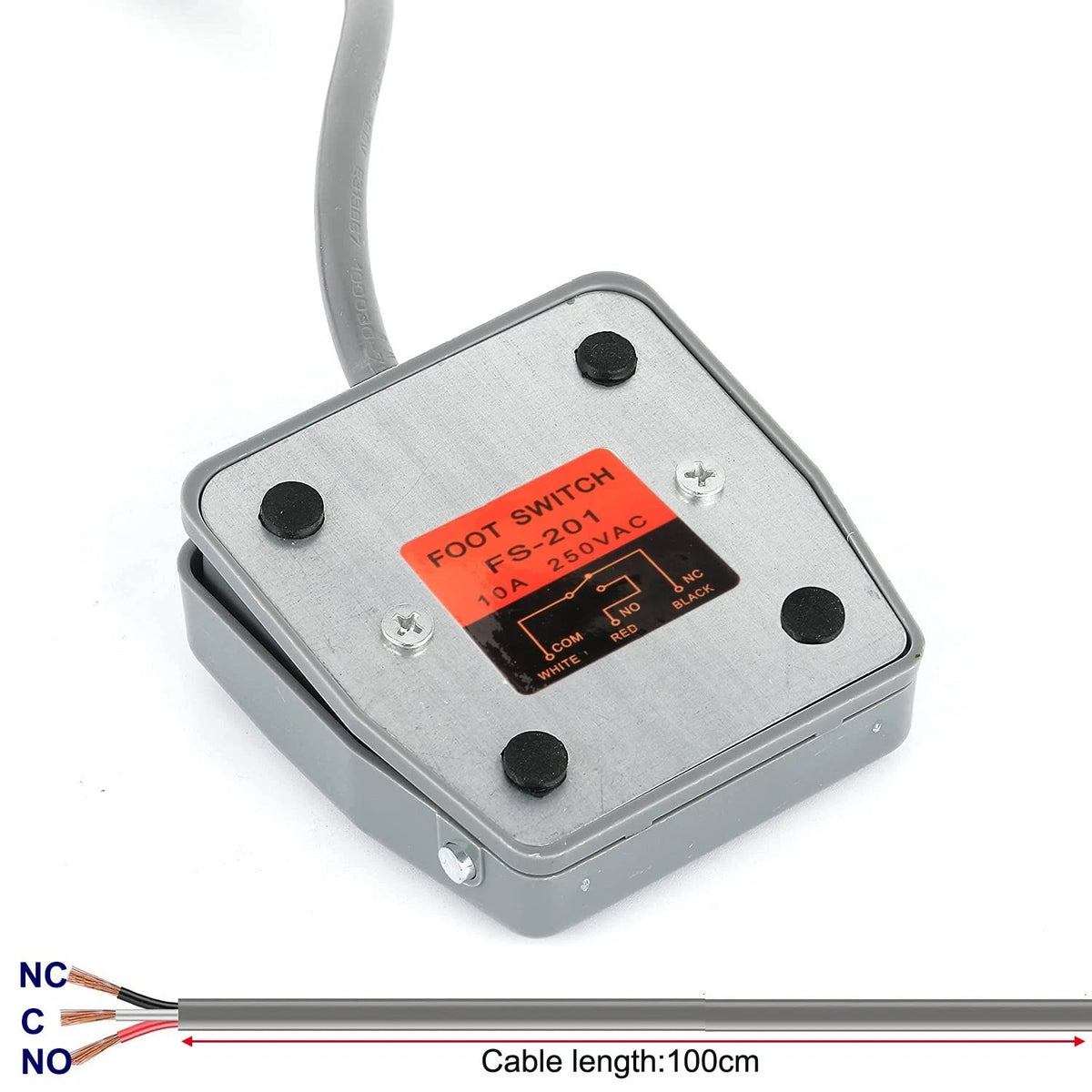 2X Momentary Foot Pedal Switch for AC Applications (110V, 5A)
