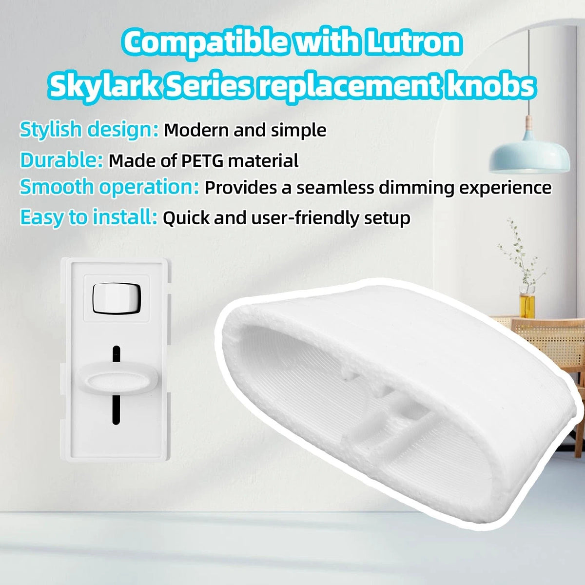 Set of 8 Dimmer Switch Knobs for Universal Ceiling Lights