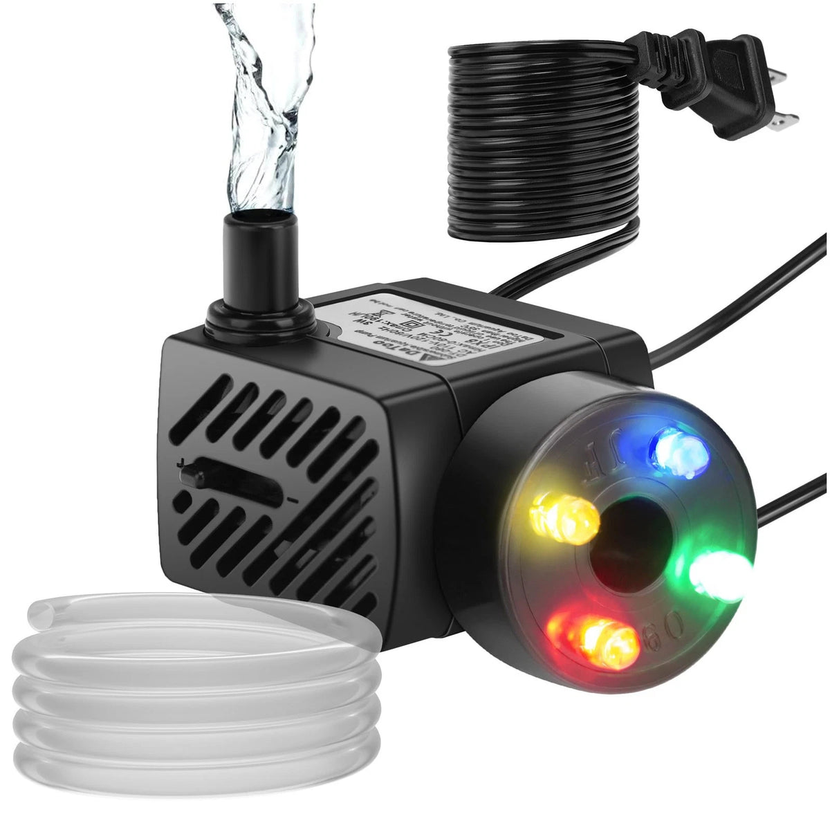 Mini Submersible Fountain Water Pump with LED Light for