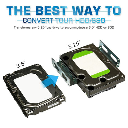 1 x 3.5 HDD/SSD to 5.25 Metal Mounting Bracket
