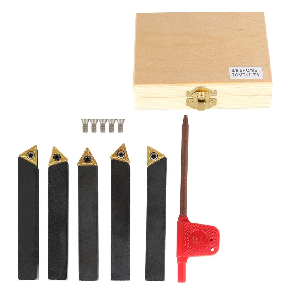 5-Piece Indexable Turning Tool Set for Milling (Fitted Box)